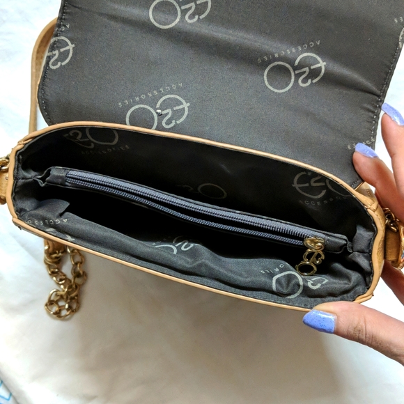 E2O Tan Beige Sling Bag - New - Picture 5 of 7